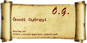Ónodi Györgyi névjegykártya