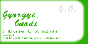 gyorgyi onodi business card